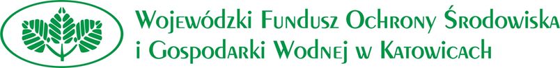 logo ukazujące trzy liście oraz napis Wojewódzki Fundusz Ochrony Środowiska i Gospodarki Wodnej w Katowicach